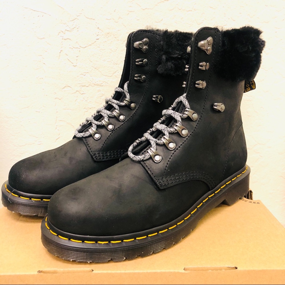 Dr martens 1460 Serena Collar Faux Fur Lined Combat Boots
